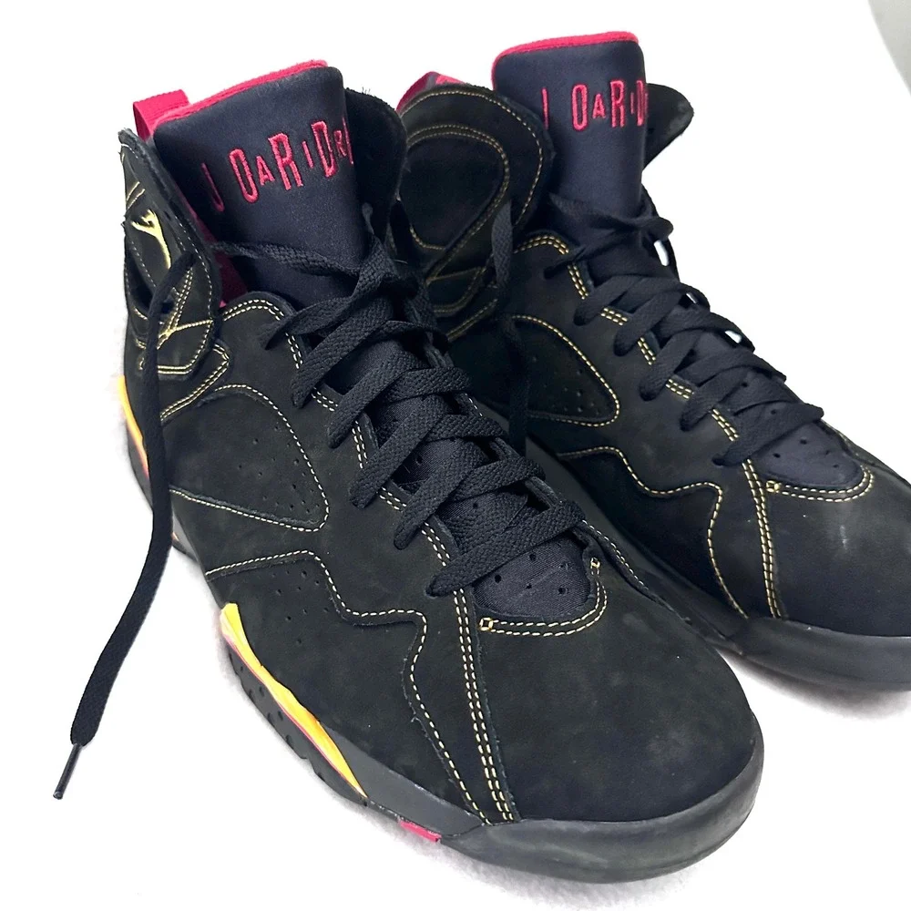 Air Jordan 7 Retro Citrus Men's Sz 12 2022 Black Orange Red CU9307-081
